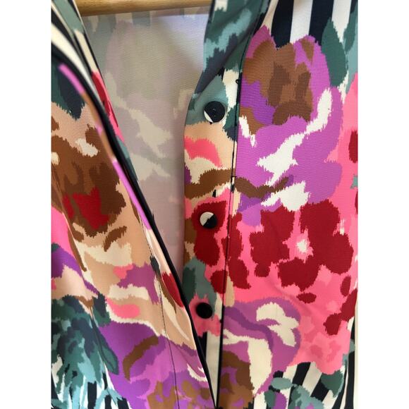 Tuckernuck Flowering Trellis Chloe Midi Dress Short Sleeve Floral size S No Belt - Picture 2 of 6